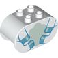 Duplo Brick 2 x 4 x 2 Rounded Ends with Unicorn Body and Legs Print