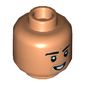 Minifig Head Gilgamesh, Beard Stubble, Smile with Teeth / Angry Print