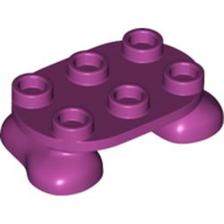 LEGO part 66859 Feet, 2 x 3 x 2/3 with 6 Studs on Top in Bright Reddish Violet/ Magenta