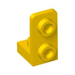 LEGO part 73825 Bracket 1 x 1 - 1 x 2 Inverted in Bright Yellow/ Yellow