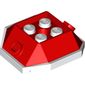 Wedge Sloped 4 x 4 with Pin Holes and White Underside Pattern (Para-Koopa Shell)