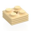 Tan Plate Special 2 x 2 x 2/3 with Axle Hole and Grill on Sides (Haybale)