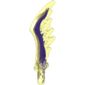 Weapon Sword Serrated with Marbled Dark Purple Pattern