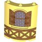 Panel 4 x 4 x 6 Quarter Cylinder with Stain Glass Window, Wood Panels/Beams