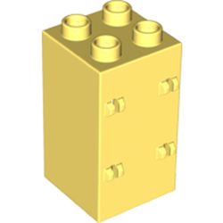 LEGO part 69714 Duplo Building Wall 2 x 2 x 3 with Four Hinges in Cool Yellow/ Bright Light Yellow