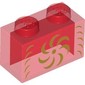 Brick 1 x 2 without Bottom Tube with Gold Decorations print