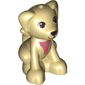 Animal, Dog, Sitting with Coral Straps (Seeing Eye Dog)