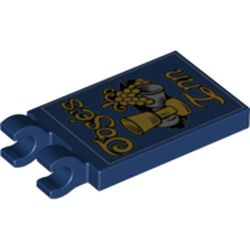 Tile Special 2 x 3 with 2 Clips without Tab between Clips with 'José's Inn' print
