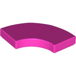 LEGO part 27925 Tile 2 x 2 Curved, Macaroni in Bright Purple/ Dark Pink