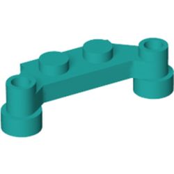 LEGO part  Plate Special 1 x 4 Offset in Bright Bluish Green/ Dark Turquoise