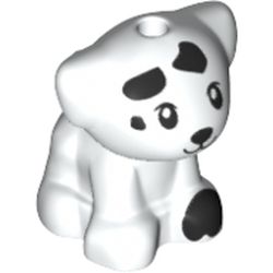 LEGO part 75688 Animal, Dog Pup with Black Spots print in White