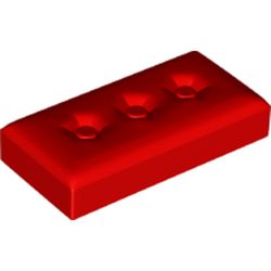 LEGO part 65110 Duplo Tile 2 x 4 with Cushion Pattern in Bright Red/ Red
