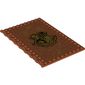 Plate Special 10 x 16 with Studs on Edges and Bar Handles on 1 Side with Gold Hogwarts Crest print