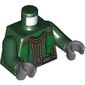 Torso Armor with Dark Bluish Gray Panels Print, Dark Green Arms, Dark Bluish Gray Hands