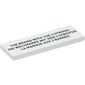 Tile 2 x 6 with 'THE BRAND WITH THE 3 STRIPES', 'DIE WELTMARKE MIT DEN 3 STREIFEN', 'LA MARQUE AUX 3 BANDS' print