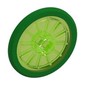 Wheel Wheelchair with Fixed Bright Green Hard Rubber Tire