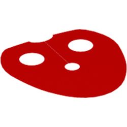 LEGO part 76790 Neckwear Cape, Pauldron, Small, Round in Bright Red/ Red