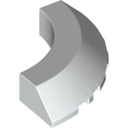 LEGO part 76795 Brick Round Corner 5 x 5 x 1 with Buttom Cut Outs [No Studs Flat Top][1/4 Arch] in White