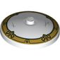 Dish 4 x 4 Inverted [Radar] with Gold Edge, and Scuff Marks Print