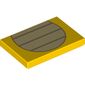 Tile 2 x 3 with Tan Stripes in Oval Print (Koopa Stomach)