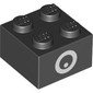 Brick 2 x 2 with Eye Print (Chain Chomp)