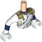 Minidoll Torso Man with White Uniform Jacket, Dark Blue Cuffs