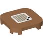Tile Round Corners 4 x 4 x 2/3 with Double Arrows and Barcode Print (Sticker) (71364-1/71368-1)