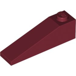 LEGO part ROOF TILE 1X4X1 in Dark Red (6335326|60477)