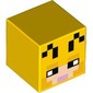 Minifig Head Special, Cube with Pixelated Bee Face Print
