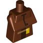 Torso Special, Long with Folded Arms with Dark Brown Stripe, Honey Print