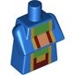 Torso Special, Long with Folded Arms with Green/Bright Light Orange/Dark Red print