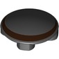 Plate Round 2 x 2 with Rounded Bottom with Reddish Brown Crescent Print