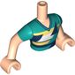 Minidoll Torso Man with Dark Turquoise Shirt, Dark Blue Trim