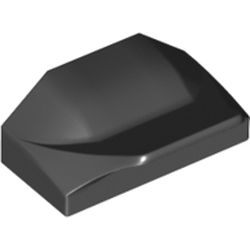 Wedge Curved 1 x 2 x 2/3 No Studs, Wing End, White Teeth Print