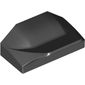 Wedge Curved 1 x 2 x 2/3 No Studs, Wing End, White Teeth Print