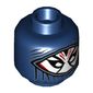 Minifig Head Death Dealer, Balaclava, White Face with Red Markings Print