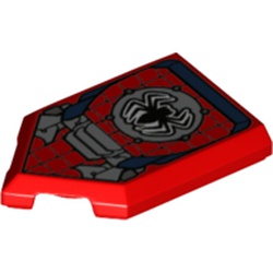 Tile Special 2 x 3 Pentagonal with Spider-Man Logo Print