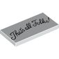 Tile 2 x 4 with 'That's all Folks!' print