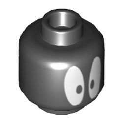 Minifig Head Marvin the Martian, Big White Eyes print