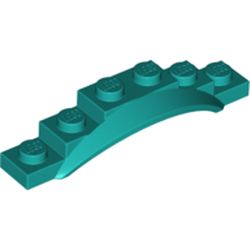 LEGO part 62361 Wheel Arch, Mudguard, 1 1/2 x 6 x 1 [Arch Extended] in Bright Bluish Green/ Dark Turquoise