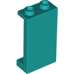 LEGO part 87544 Panel 1 x 2 x 3 [Side Supports / Hollow Studs] in Bright Bluish Green/ Dark Turquoise