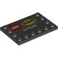 Plate Special 4 x 6 with Studs on 3 Edges with 'LEGO BATMAN' and Batman Logo Print