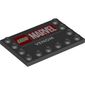Plate Special 4 x 6 with Studs on 3 Edges with 'LEGO MARVEL VENOM' print