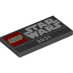 Tile 2 x 4 with 'LEGO STAR WARS 2021' print