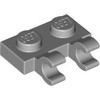 Light Bluish Gray Plate Special 1 x 2 with Clips Horizontal [Open O Clips]