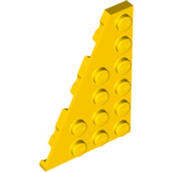 LEGO part 48208 Wedge Plate 6 x 4 Left in Bright Yellow/ Yellow