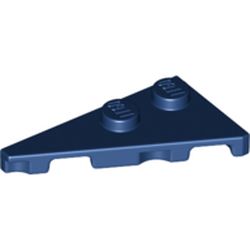 LEGO part 65429 LEFT PLATE 2X4, DEG. 27 in Earth Blue/ Dark Blue