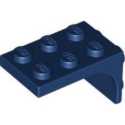 LEGO part 69906 Bracket 2 x 3 - 2 x 2, Curved Sides in Earth Blue/ Dark Blue