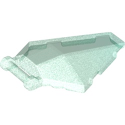 LEGO part 27262 Windscreen 6 x 4 x 1 Hexagonal with Handle in Transparent Blue with Opalescence/ Satin Trans-Light Blue