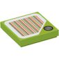 Tile 2 x 2 with Coin with Triangle Lime Background and Barcode Print (Sticker)